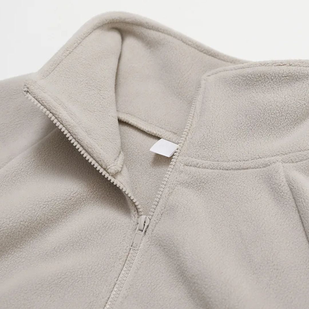 Peak Quest Fleece Crop Jacket - Women's - Beige