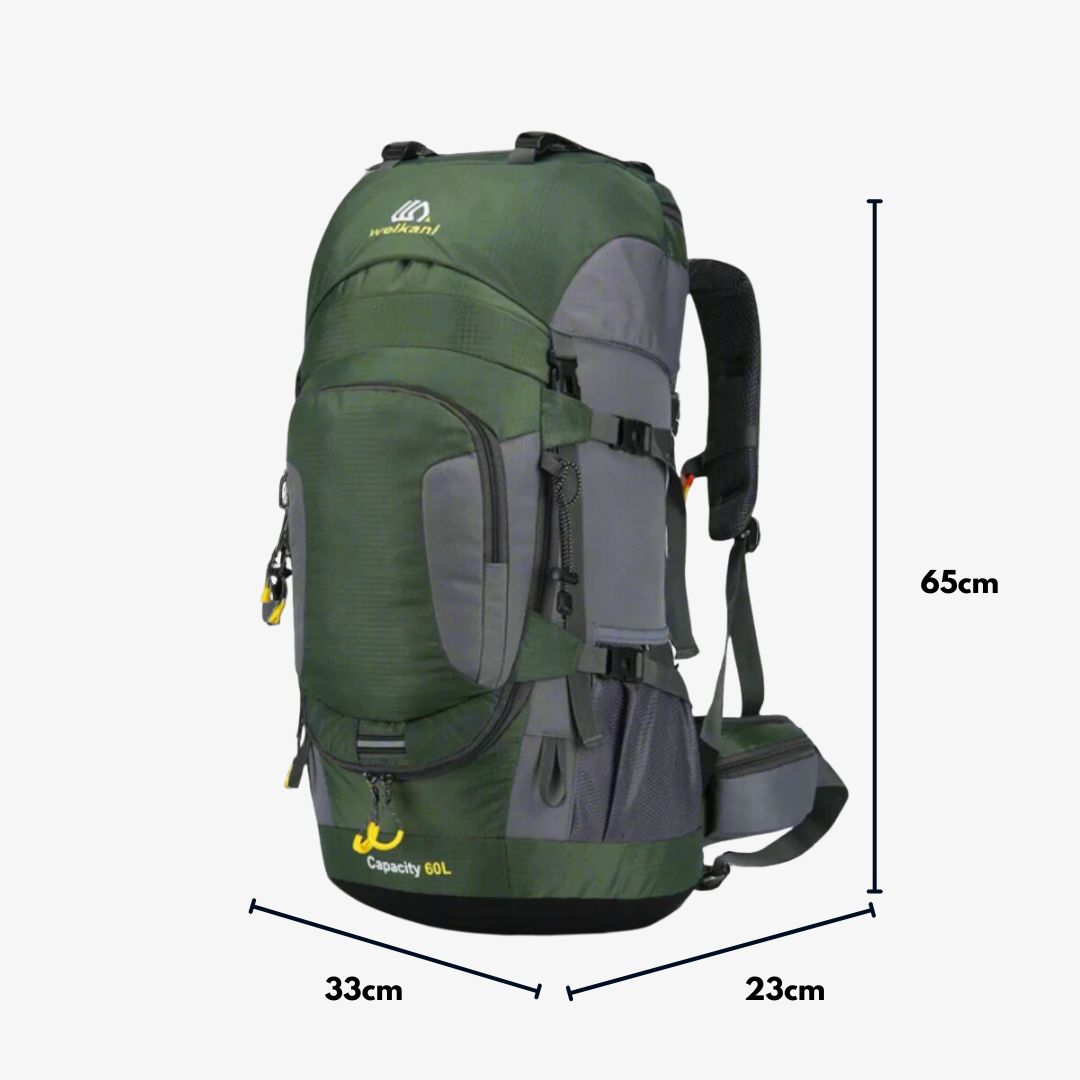 Peak Quest Explorer 60L Outdoor Backpack - Green